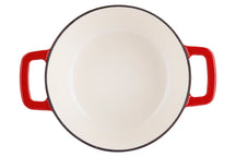 Olla para asar con tapa Fontestic de hierro fundido rojo tradicional Ø 20 cm / 2.7 litros - capa antiadherente esmaltada