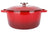 Olla para asar con tapa Fontestic de hierro fundido rojo tradicional Ø 24 cm / 4.6 litros - capa antiadherente esmaltada