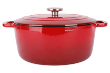 Olla para asar con tapa Fontestic de hierro fundido rojo tradicional Ø 28 cm / 6.8 litros - capa antiadherente esmaltada
