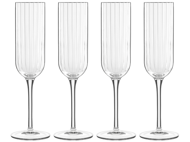 Copas de champán Luigi Bormioli - Flutes - Bach - 210 ml - 4 piezas