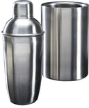 Set de bar Cookinglife de acero inoxidable 2 piezas - Coctelera y enfriador de vino