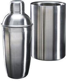 Set de bar Cookinglife de acero inoxidable 2 piezas - Coctelera y enfriador de vino