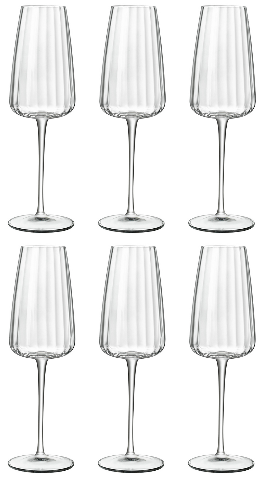 Copas de champán Luigi Bormioli - Flutes - Speakeasies - 210 ml - 6 piezas