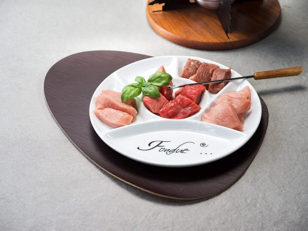 Platos para barbacoa / platos gourmet / platos para fondue 6 compartimentos ø 24.5 cm Cosy & Trendy