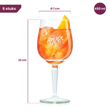 Vasos Aperol Spritz - 450 ml - Vaso oficial - 6 unidades