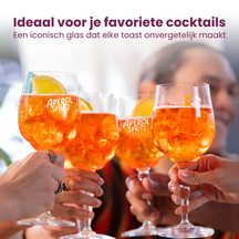 Vasos Aperol Spritz - 450 ml - Vaso oficial - 6 unidades