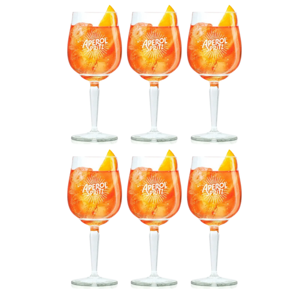 Vasos Aperol Spritz - 450 ml - Vaso oficial - 6 unidades