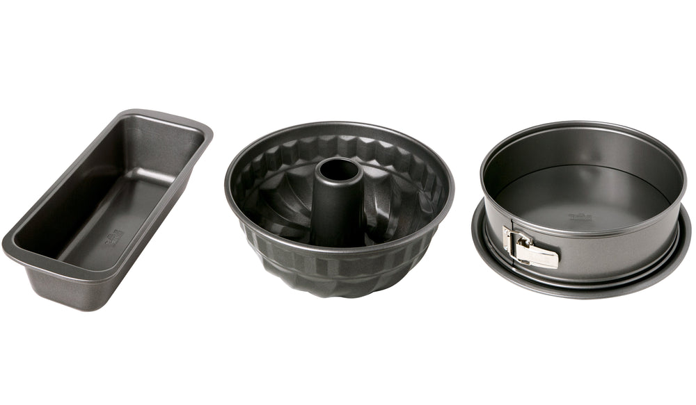 Birkmann Set de Moldes para Hornear Easy Baking - 3 piezas - Molde desmontable, Molde Bundt y Molde para Pastel