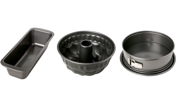 Birkmann Set de Moldes para Hornear Easy Baking - 3 piezas - Molde desmontable, Molde Bundt y Molde para Pastel