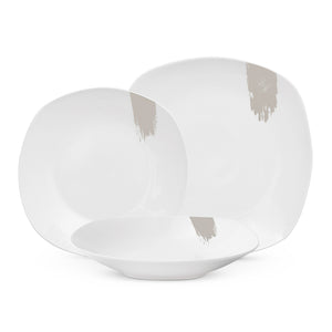 BerlingerHaus Juego de Vajilla Crema - 18 Piezas / 6 Personas - 6 platos de cena, 6 platos de desayuno y 6 platos hondos