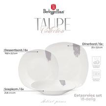 BerlingerHaus Juego de Vajilla Taupe - 18 Piezas / 6 Personas - 6 platos de cena, 6 platos de desayuno y 6 platos hondos