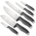 BerlingerHaus Set de Cuchillos Matte Antracita 6 Piezas - Cuchillo de Chef, Cuchillo de Pan, Santoku, Cuchillo de Oficina, Cuchillo de Pelar & Mini Santoku