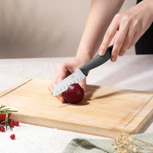 BerlingerHaus Set de Cuchillos Matte Antracita 6 Piezas - Cuchillo de Chef, Cuchillo de Pan, Santoku, Cuchillo de Oficina, Cuchillo de Pelar & Mini Santoku