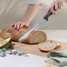 BerlingerHaus Set de Cuchillos Matte Antracita 6 Piezas - Cuchillo de Chef, Cuchillo de Pan, Santoku, Cuchillo de Oficina, Cuchillo de Pelar & Mini Santoku