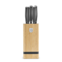 BerlingerHaus Bloque de Cuchillos Mate Antracita 6 Piezas - Cuchillo de Chef, Cuchillo de Pan, Santoku, Cuchillo de Oficina y Cuchillo Pelador