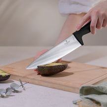 BerlingerHaus Bloque de cuchillos Negro Roségold 6 piezas - Cuchillo de chef, cuchillo de pan, cuchillo Santoku, cuchillo de oficina y cuchillo pelador