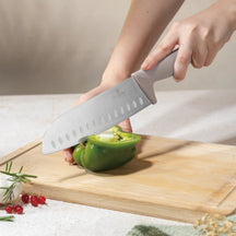 BerlingerHaus Bloque de cuchillos Taupe 6 piezas - Cuchillo de chef, Cuchillo de pan, Cuchillo Santoku, Cuchillo de oficina & Cuchillo pelador