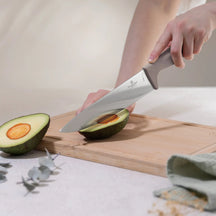 BerlingerHaus Bloque de cuchillos Taupe 6 piezas - Cuchillo de chef, Cuchillo de pan, Cuchillo Santoku, Cuchillo de oficina & Cuchillo pelador