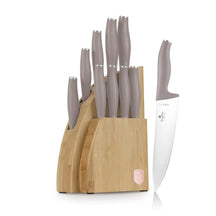 BerlingerHaus Bloque de cuchillos Taupe 10 piezas - Cuchillo de chef, Cuchillo de pan, Cuchillo Santoku, Cuchillo de oficina, Cuchillo pelador & 4 cuchillos de steak