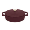 BerlingerHaus Sartén / Sartén de Saltear Matte Burdeos - Hierro Fundido - ø 26 cm - apta para todas las fuentes de calor - capa antiadherente esmaltada