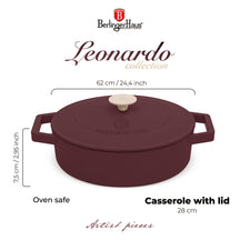 BerlingerHaus Sartén / Sartén de Saltear Matte Burdeos - Hierro Fundido - ø 26 cm - apta para todas las fuentes de calor - capa antiadherente esmaltada