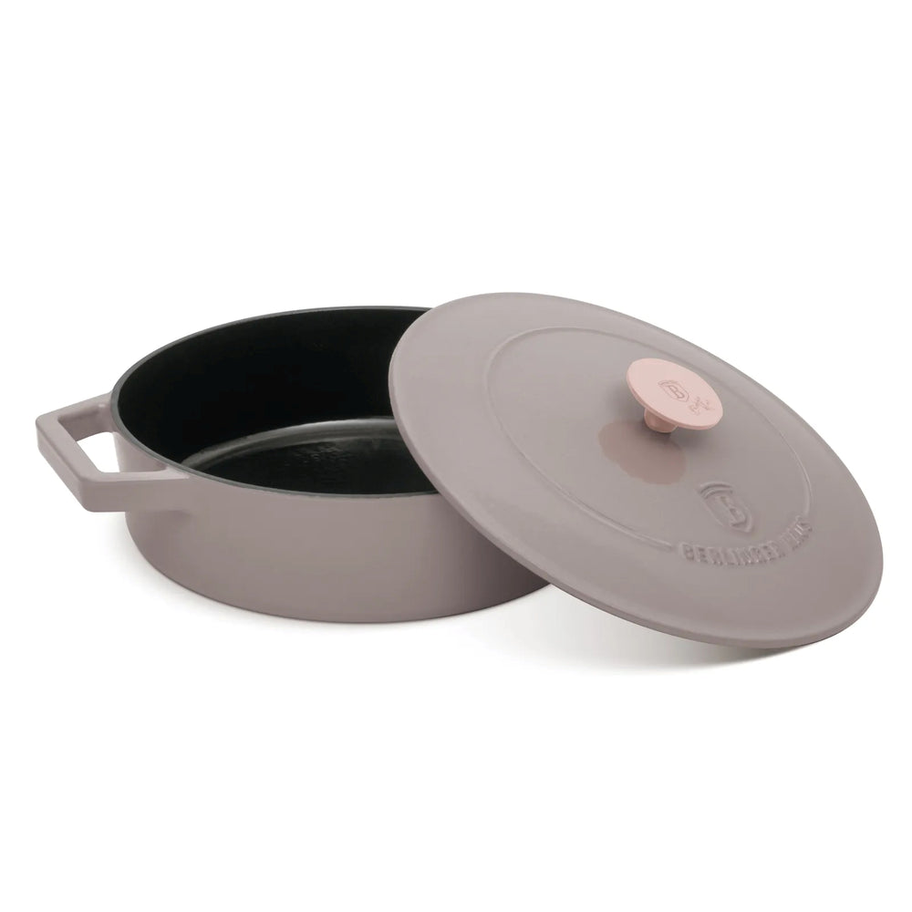 BerlingerHaus Sartén / Sartén Taupe - Hierro fundido - ø 26 cm - apta para todas las fuentes de calor - revestimiento antiadherente esmaltado