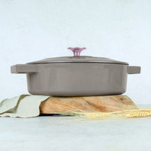 BerlingerHaus Sartén / Sartén Taupe - Hierro fundido - ø 26 cm - apta para todas las fuentes de calor - revestimiento antiadherente esmaltado