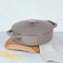 BerlingerHaus Sartén / Sartén Taupe - Hierro fundido - ø 26 cm - apta para todas las fuentes de calor - revestimiento antiadherente esmaltado