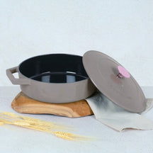 BerlingerHaus Sartén / Sartén Taupe - Hierro fundido - ø 26 cm - apta para todas las fuentes de calor - revestimiento antiadherente esmaltado