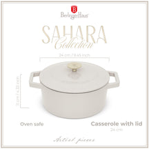BerlingerHaus Cacerola Mate Crème - Hierro Fundido - ø 24 cm - apta para todas las fuentes de calor - capa antiadherente esmaltada