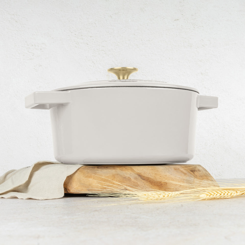 BerlingerHaus Cacerola Mate Crème - Hierro Fundido - ø 24 cm - apta para todas las fuentes de calor - capa antiadherente esmaltada