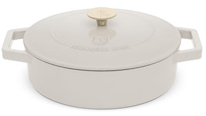 BerlingerHaus Sartén / Sartén de Saltear Mate Crema - Hierro Fundido - ø 26 cm - apta para todas las fuentes de calor - revestimiento antiadherente esmaltado