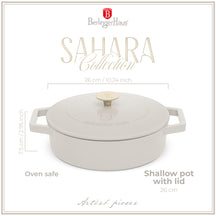 BerlingerHaus Sartén / Sartén de Saltear Mate Crema - Hierro Fundido - ø 26 cm - apta para todas las fuentes de calor - revestimiento antiadherente esmaltado