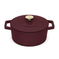 BerlingerHaus Cacerola Mat Burdeos - Hierro Fundido - ø 24 cm - apta para todas las fuentes de calor - capa antiadherente esmaltada