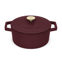 BerlingerHaus Cacerola Mat Burdeos - Hierro Fundido - ø 24 cm - apta para todas las fuentes de calor - capa antiadherente esmaltada