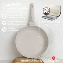 BerlingerHaus Sartén Mate Crema ø 20 cm - apta para todas las fuentes de calor - capa antiadherente estándar