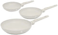 BerlingerHaus Set de Sartenes Mate Crema 3 Piezas - ø 20, 24 & 28 cm - apto para todas las fuentes de calor - recubrimiento antiadherente estándar