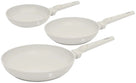 BerlingerHaus Set de Sartenes Mate Crema 3 Piezas - ø 20, 24 & 28 cm - apto para todas las fuentes de calor - recubrimiento antiadherente estándar