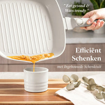 BerlingerHaus Sartén parrilla Mat Crème 28 x 28 cm - apta para todas las fuentes de calor - revestimiento antiadherente estándar