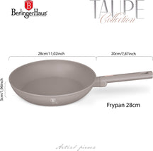 BerlingerHaus Sartén Taupe ø 28 cm - adecuada para todas las fuentes de calor - revestimiento antiadherente estándar