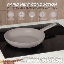 BerlingerHaus Sartén Taupe ø 28 cm - adecuada para todas las fuentes de calor - revestimiento antiadherente estándar