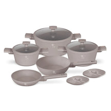BerlingerHaus Set de Sarten Taupe 7 Piezas - Olla ø 20, 24, 28 cm & Sartén ø 20, 24 cm - apto para todas las fuentes de calor