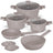 BerlingerHaus Set de Sarten Taupe 7 Piezas - Olla ø 20, 24, 28 cm & Sartén ø 20, 24 cm - apto para todas las fuentes de calor