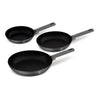 BerlingerHaus Set de Sartenes Mate Antracita 3 Piezas - ø 20, 24 & 28 cm - apto para todas las fuentes de calor - recubrimiento antiadherente estándar