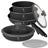 BerlingerHaus Set de Sartenes Click-it Mat Antracita 6 piezas - Olla ø 16 & 20 cm, Sartén ø 20 & 24 cm - apto para todas las fuentes de calor