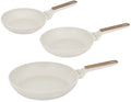 BerlingerHaus Set de Sartenes Nordic Mat Crème 3-Piezas - ø 20, 24 & 28 cm - apto para todas las fuentes de calor - recubrimiento antiadherente estándar
