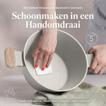 BerlingerHaus Set de Sartenes Nordic Mat Crème 7 Piezas - Cacerola ø 20, 24, 28 cm & Sartén ø 20, 24 cm - apto para todas las fuentes de calor