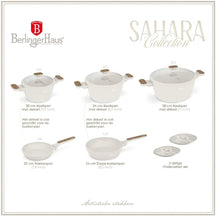 BerlingerHaus Set de Sartenes Nordic Mat Crème 7 Piezas - Cacerola ø 20, 24, 28 cm & Sartén ø 20, 24 cm - apto para todas las fuentes de calor