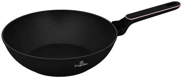 BerlingerHaus Wok Negro Rosado ø 28 cm - adecuado para todas las fuentes de calor - revestimiento antiadherente estándar
