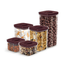 BerlingerHaus Set de tarros de almacenamiento Mate Burdeos 5 piezas